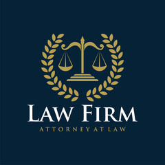 Law firm logo design vector template