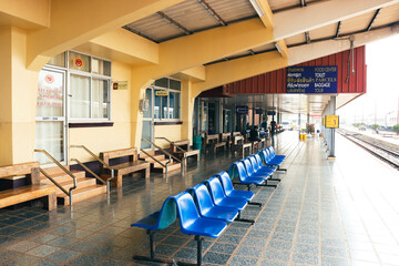 A beautiful view of Nong Khai Train Station, located in Thailand.