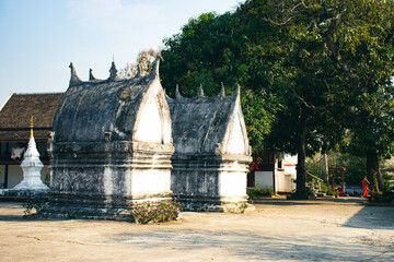 A beautiful panoramic view of Luang Prabang city, located in Laos.