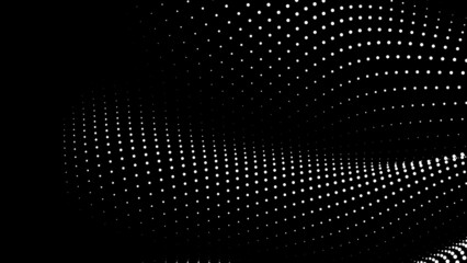 Math flow template for presentation. Light-emitting lines highlighting the regularity in the space of particles. Ordered sinusoidal science. Processing a large data stream.