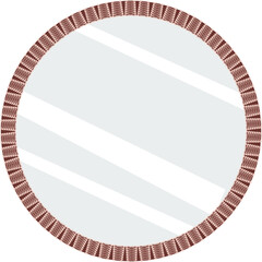 Fototapeta premium rattan framed mirror cartoon vector isolated hand drawing