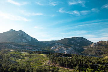 Beautiful Turkish mountains at sunset
