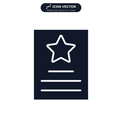 certificate icon symbol template for graphic and web design collection logo vector illustration