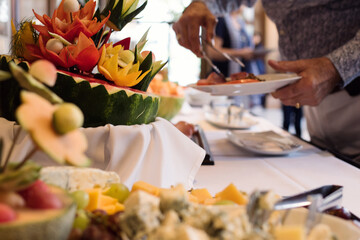 catering buffet table