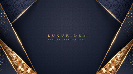 Luxury background with golden and dark color.