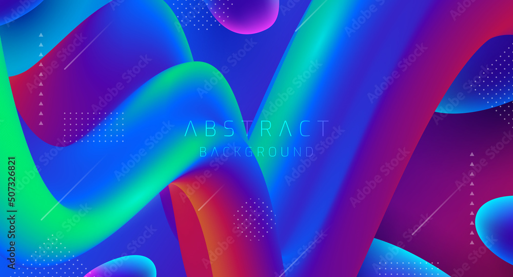 Poster abstract gradient background with wavy shapes.