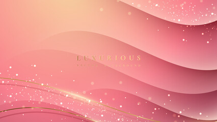 Abstract Luxury background with pink and gold color.