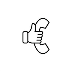 Phone icon in trendy flat style isolated on white background.