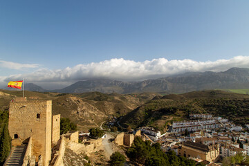 Obraz premium Murallas de la alcazaba de Antequera (siglos XII-XIII). Antequera, Malaga, Spain.
