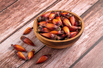 Typical South Brazil winter food. Araucária seed in natura.