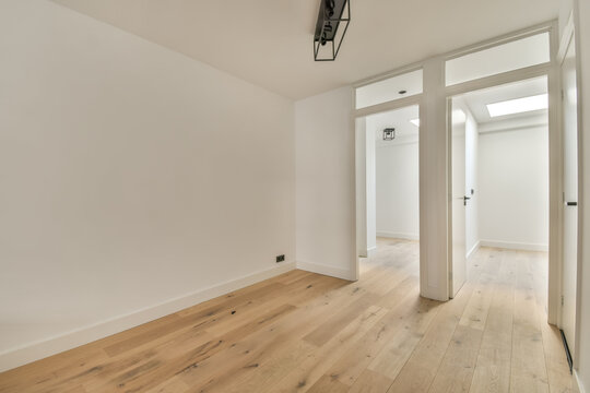 Empty white room in modern house
