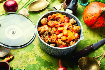 Ragout with meat and vegetables