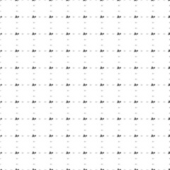 Square seamless background pattern from black A plus symbols are different sizes and opacity. The pattern is evenly filled. Vector illustration on white background