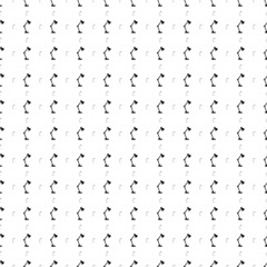 Square seamless background pattern from black table lamp symbols are different sizes and opacity. The pattern is evenly filled. Vector illustration on white background