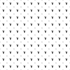 Square seamless background pattern from black plant in pot symbols are different sizes and opacity. The pattern is evenly filled. Vector illustration on white background