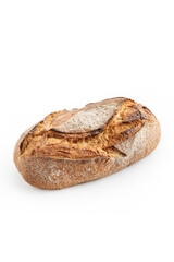 
bread on a white background