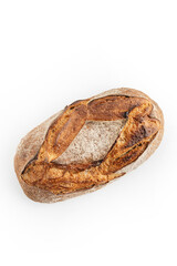 
bread on a white background