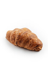 artisan croissant on white background