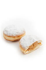 
donut stuffed with condensed milk