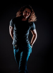 Hipster handsome male model