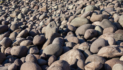 nudist rocky beach on the Spanish island of Gran Canaria
