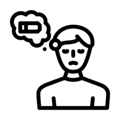 lack of strength line icon vector. lack of strength sign. isolated contour symbol black illustration