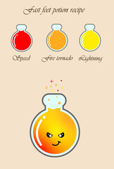 Fast feet potion Witchcraft book page