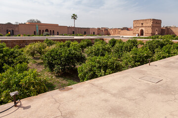 el badi palace in the Moroccan city of Marrakech, 