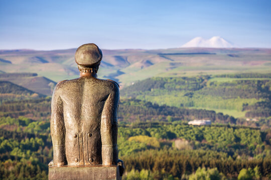 Monument To Mikhail Lermontov In Kislovodsk National Park