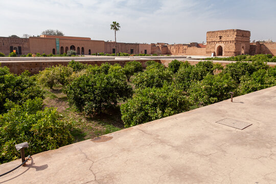 Ancient Architecture of Badi Palace in Marrakech Morocco
