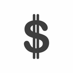 Dollar Icon in trendy flat style isolated on white background. Dollar symbol for website, logo, app design. Stock vector, EPS10.