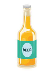beer bottle with label