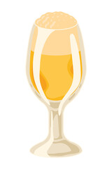 golden beer cup glass