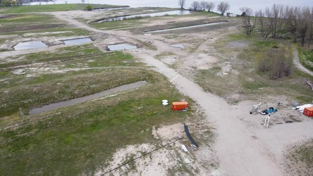 virtual flythrough of a former industrial site.