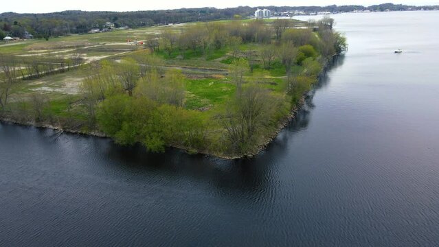 Shoreline of the former Sappi Paper Mill.