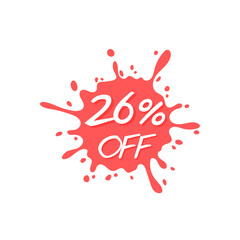 26% off ink red sale abstract discount	