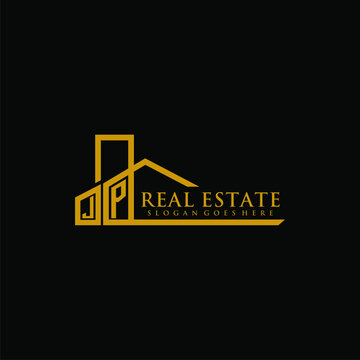 JP Initial Monogram Logo For Real Estate Design