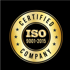 Fototapeta premium Iso certification . iso 90012015 logo . iso 9000 certification Premium Vector