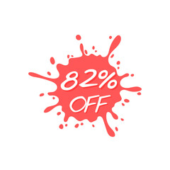 82% off ink red sale abstract discount	