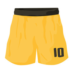 yellow soccer uniform short