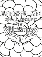 Bible Verse Coloring Pages, Christian Lettering coloring page for children and adults. Bible Verse Coloring Pages, Christian religious typography coloring page for children and adults.