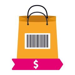 shopping bag with barcode