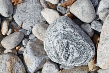Stones in a dry River Valley in the Maggia River, Ticino, Switzerland