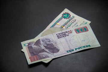Egyptian Money, Egyptian pound, shot is selective focus with shallow depth of field.
