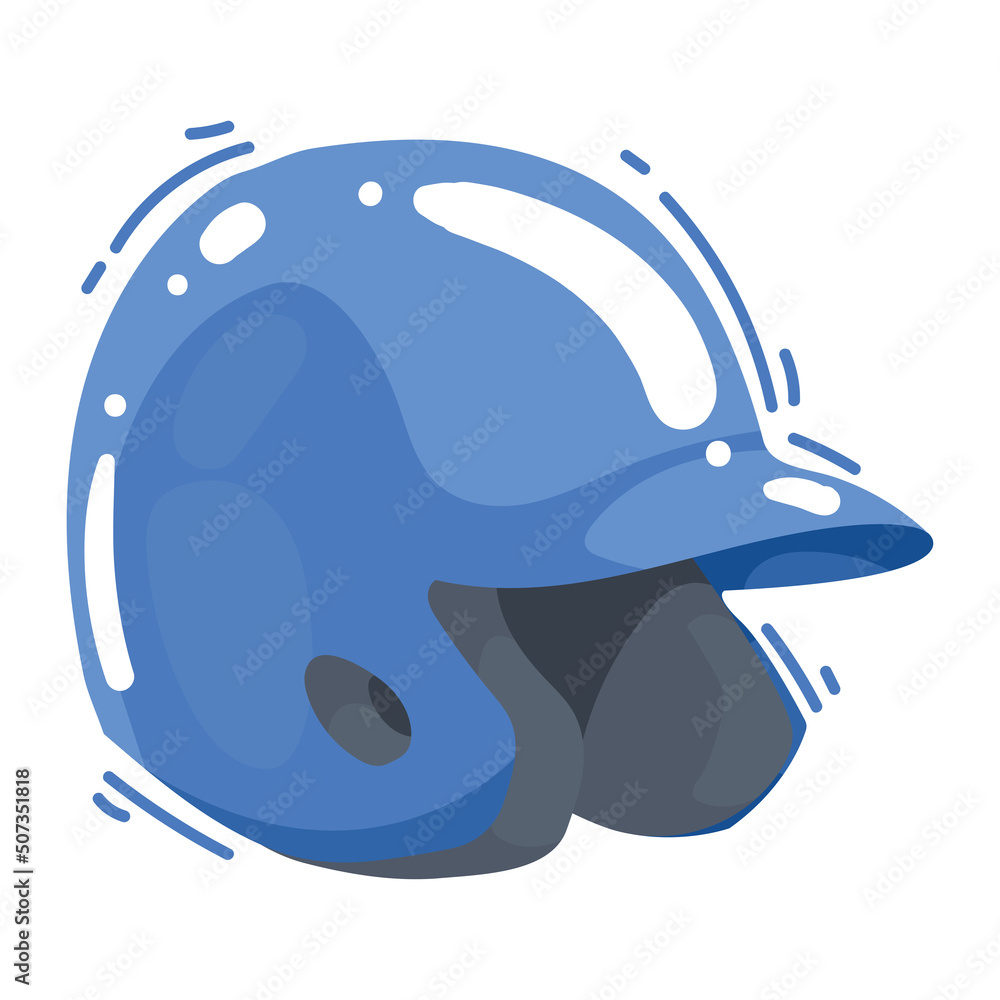 Poster baseball sport helmet blue