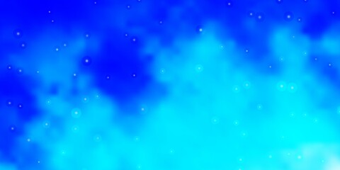 Fototapeta na wymiar Light BLUE vector background with colorful stars.