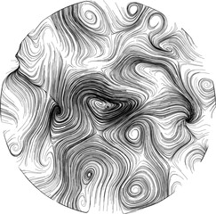 Isolated Abstract Geometric Line Design Element