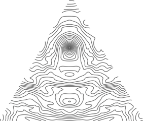 Isolated Abstract Geometric Line Design Element