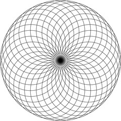 Isolated Abstract Geometric Line Design Element