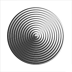 Isolated Abstract Geometric Line Design Element